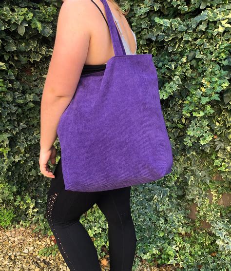 purple tote bag